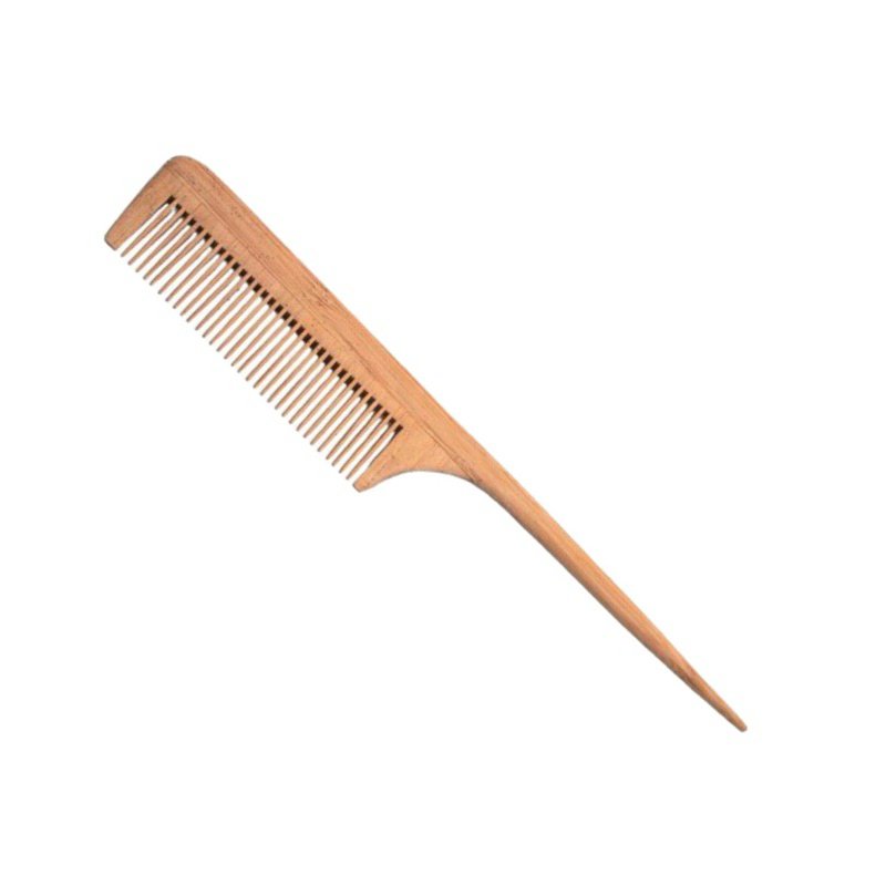 Pente de Madeira Bambu Profissional Antiestático - Cuidado Natural para Cabelos e Barbaso