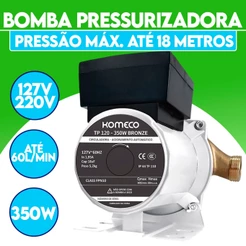 Pressurizador De Água TP120 350w Para Torneiras E Chuveiro