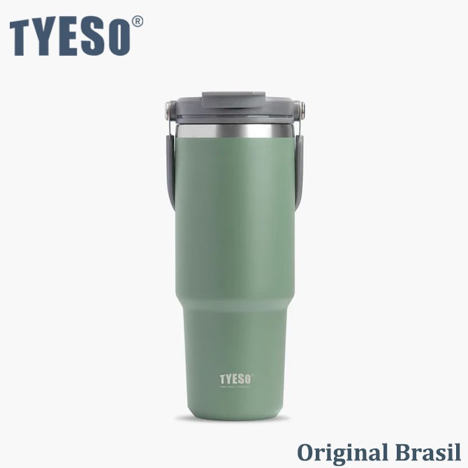 TYESO Garrafa Térmica Copo com Alça 900ml antivazamento Mantém Quente 6h Frio 10h em Oferta na Shopee