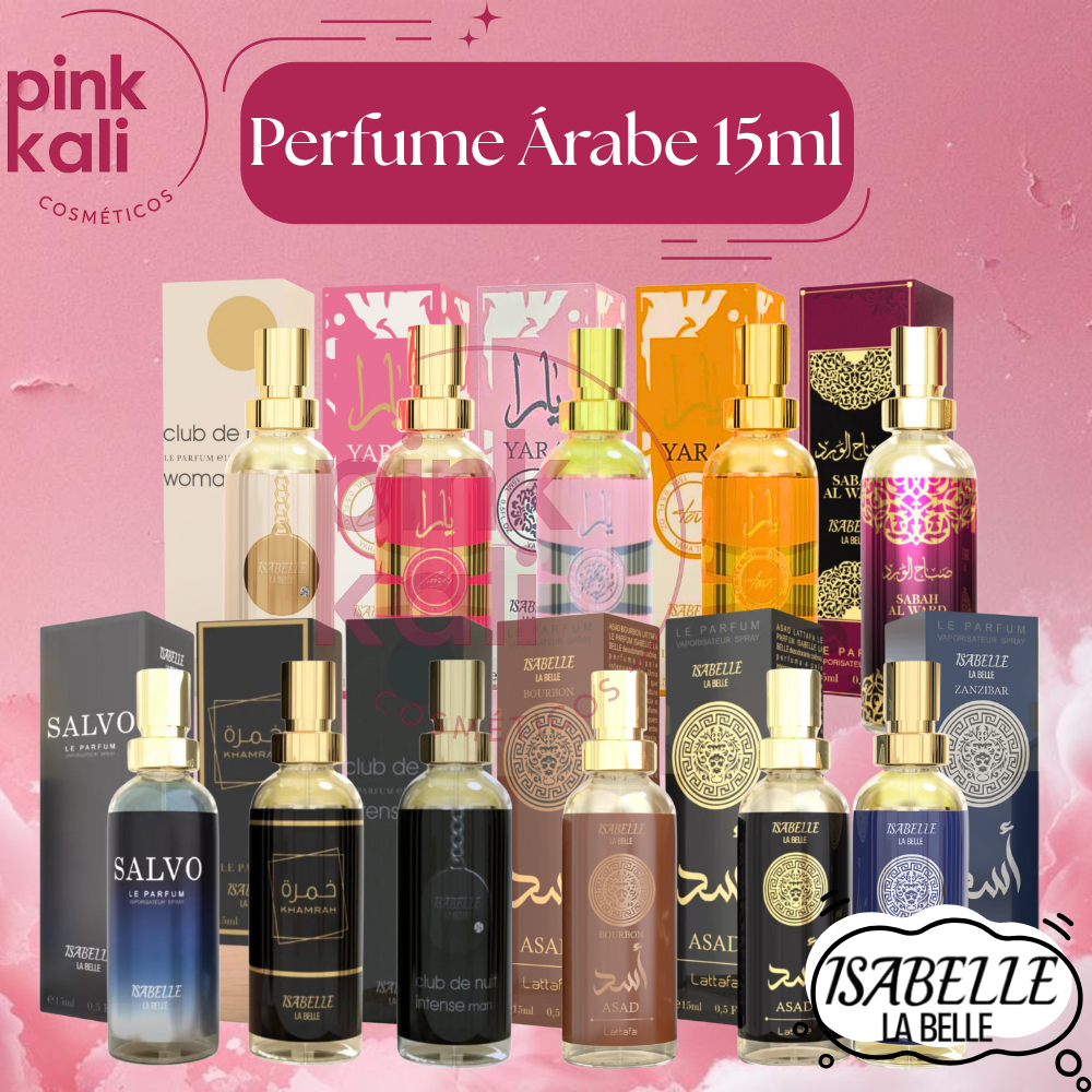 Escolha o seu 15ml - Perfume arabe - Isabelle la Belle - Unissex feminino masculino latta asad yara
