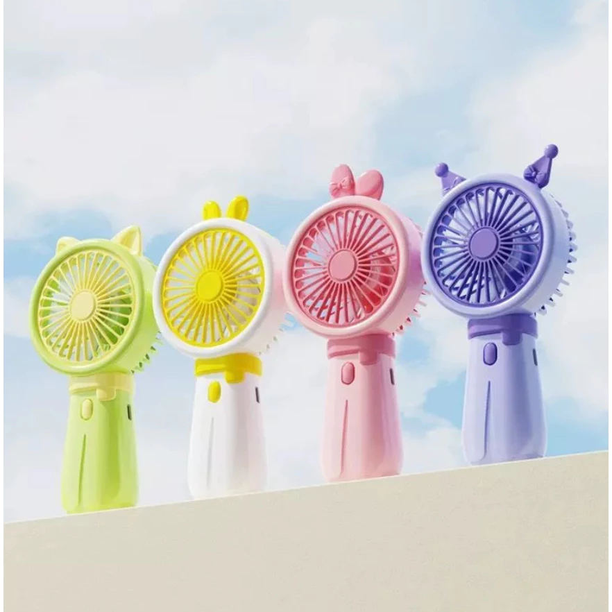 Mini Ventilador Elétrico Recarregavel Portátil USB De Carregamento Suporte de Celular 2 em 1