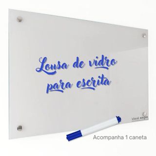 Lousa de vidro 60x40 cm para escrita, lousa para home office, escola, escritórios, empresas em Oferta na Shopee