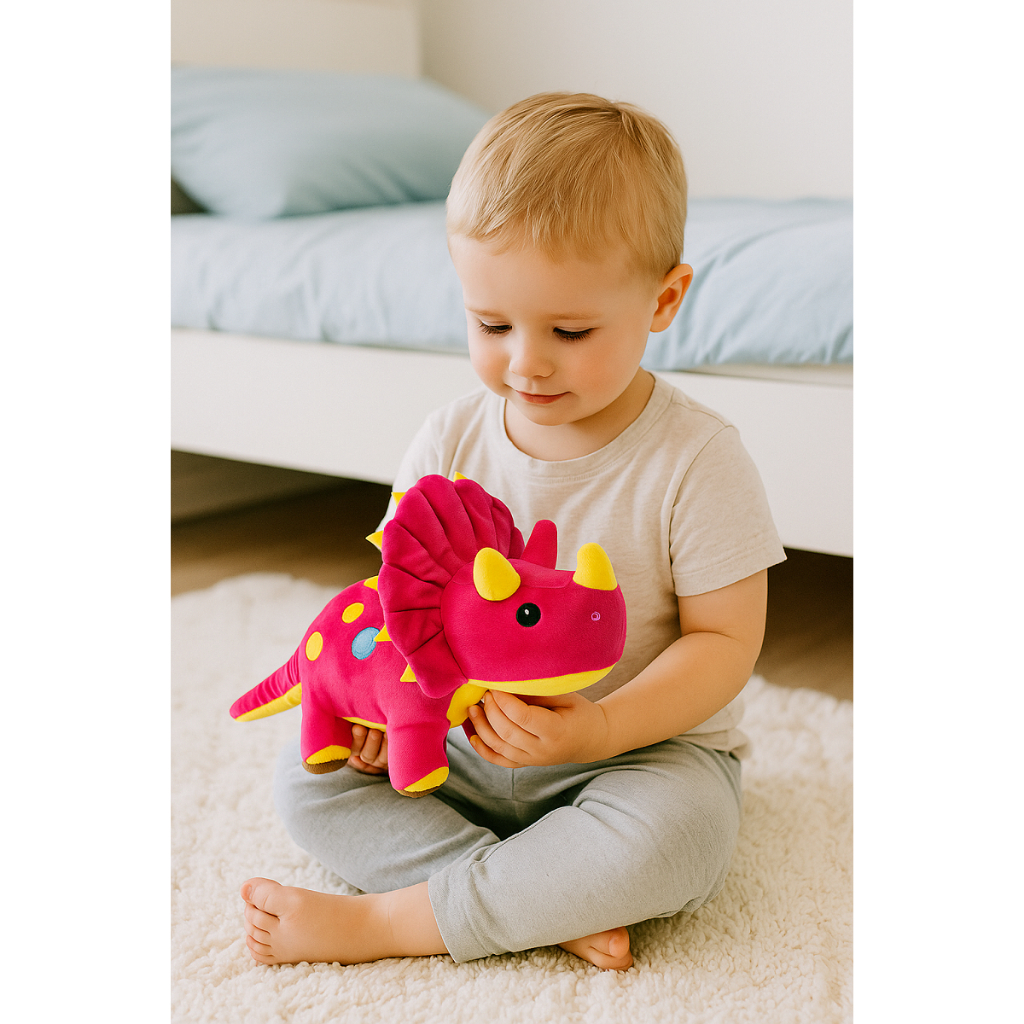 Dinossauro de Pelúcia 37cm Dino Fofo Brinquedo Infantil Presente de Dia das Criança Antialérgico em Oferta na Shopee