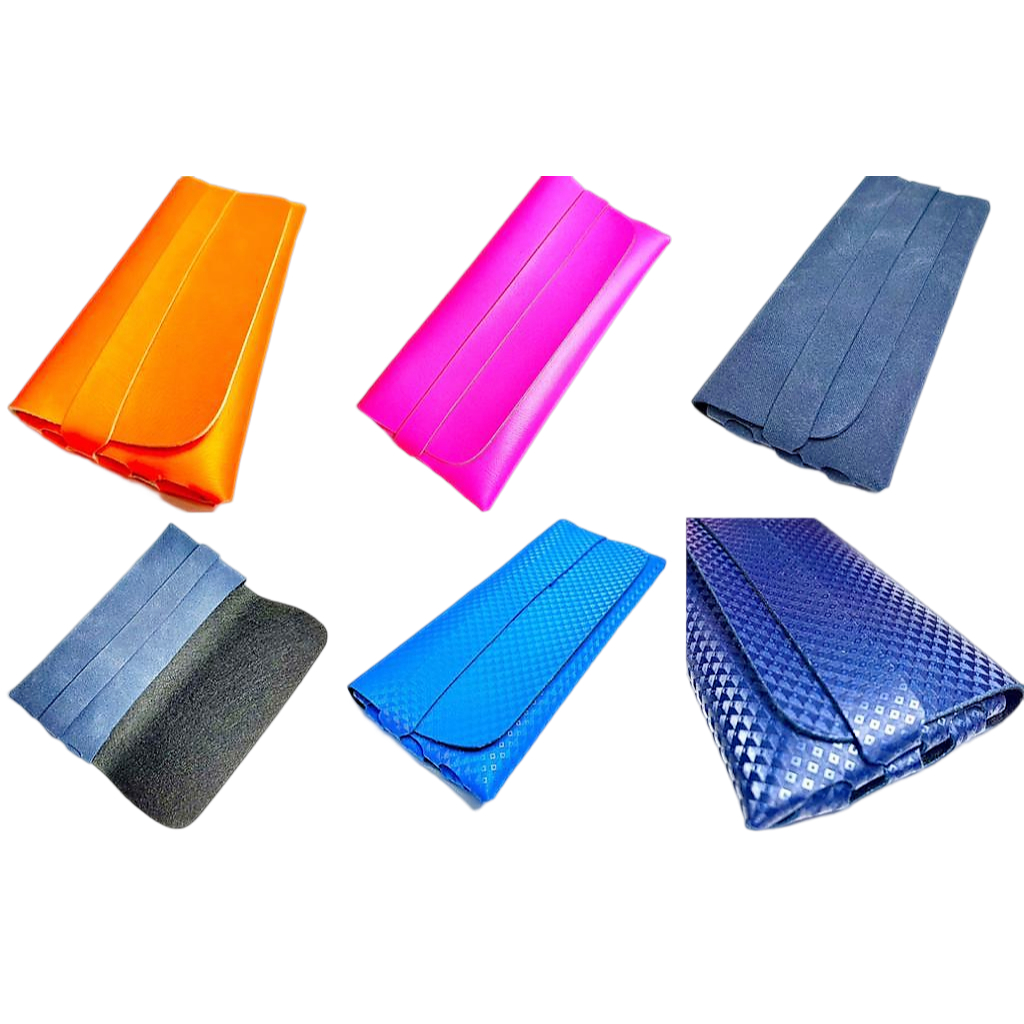 10 Case/Capa Porta óculos Capinha Estojo Bolsinha Bolsa Óculos Feminino Aleatório Courino - CORES