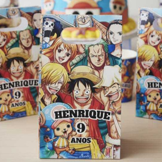 Lembrancinha sacolinhas personalizada One piece em Oferta na Shopee