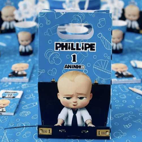 Lembrancinha sacolinhas personalizada Poderoso chefinho