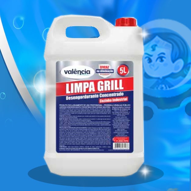 Desincrustante Grill - Cozinha Industrial - Limpa Chapa E Grelhas - 5 L