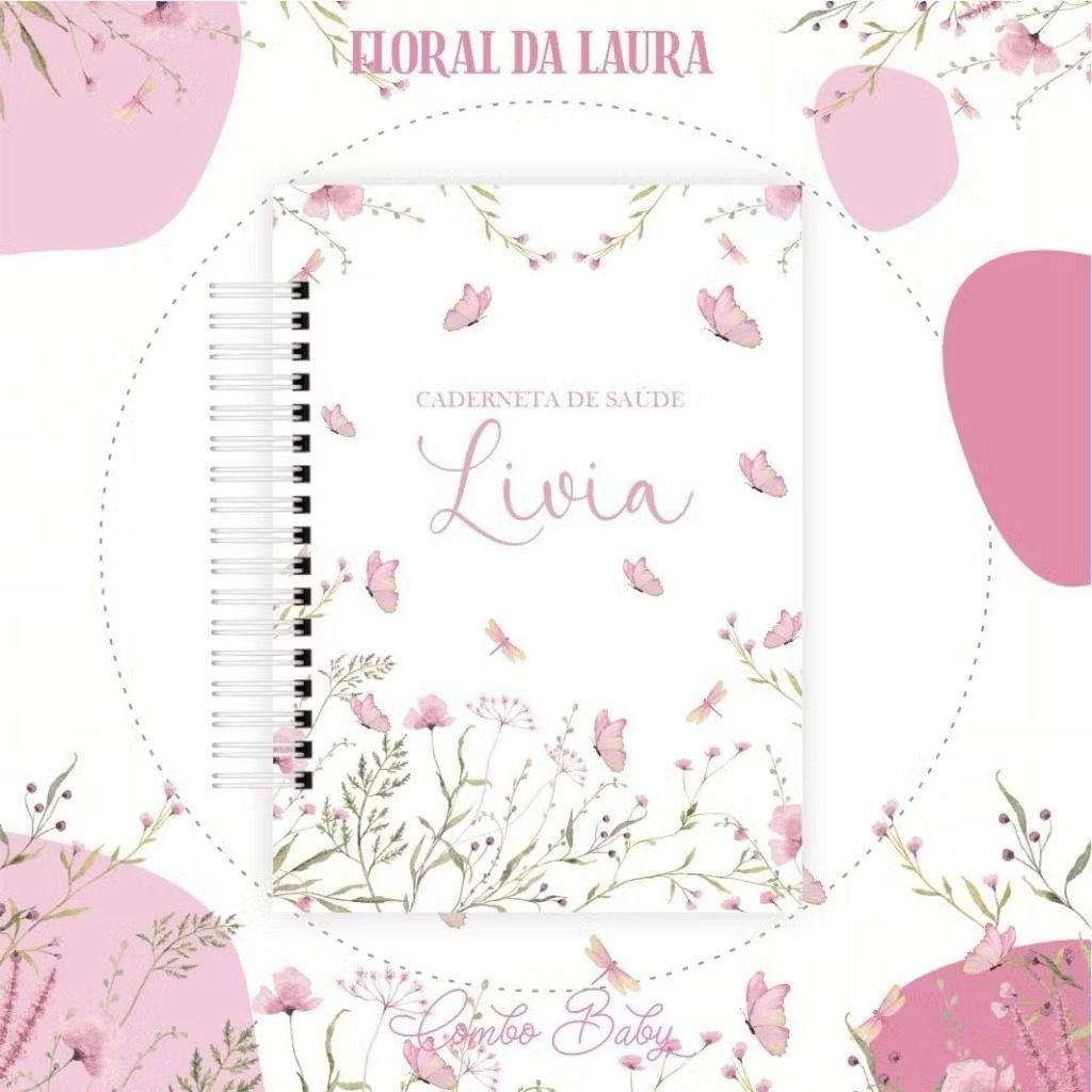 Caderneta De Vacinação Saúde Menina Personalizada C/Nome Vários Temas Envio Imediato.