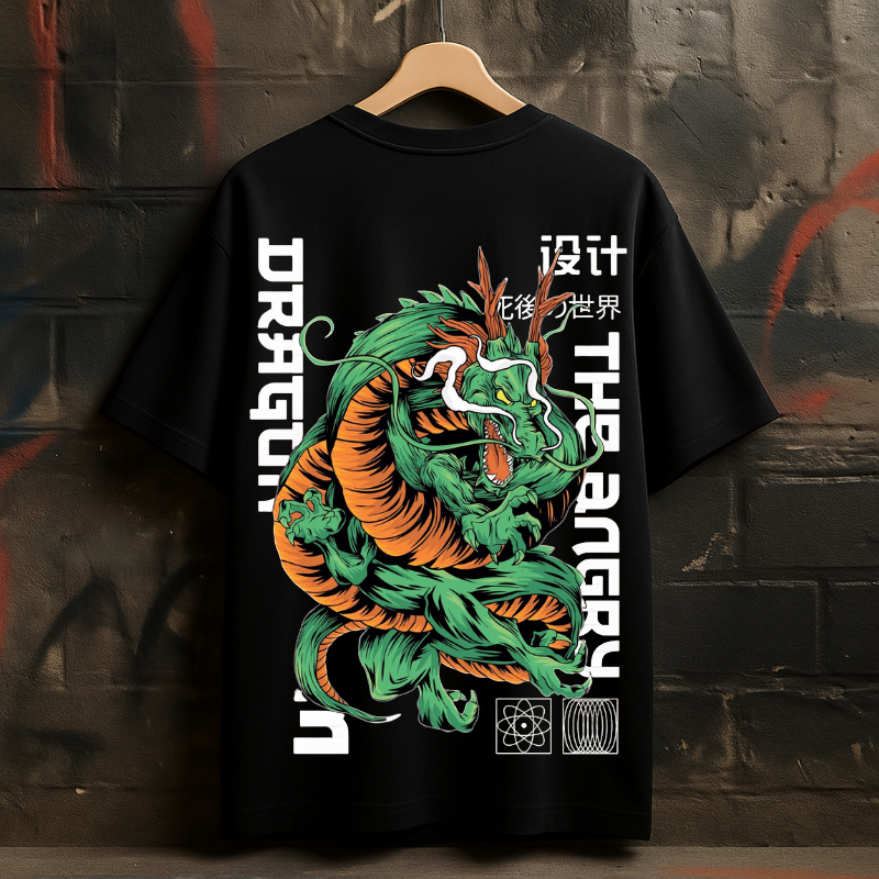 Camisa camiseta básica streetwear Dragão "supremacia" Envio Imediato