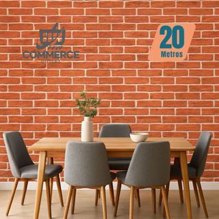 Papel de Parede Tijolinho Rústico Premium Autoadesivo Rolo 5m x 45 cm Sala e Quarto em Oferta na Shopee
