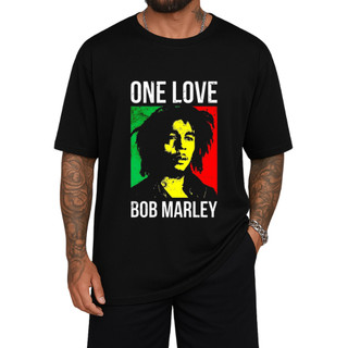 Camiseta Unissex Oversized Streetwear Unissex Bob Marley Reggae Lenda Jamaicana
