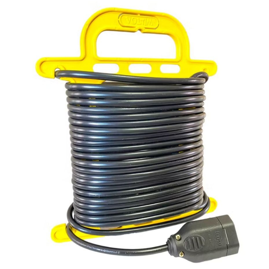 Extensão Elétrica 20 metros Cabo pp 2x1.0 mm reta 10A Bivolt com suporte