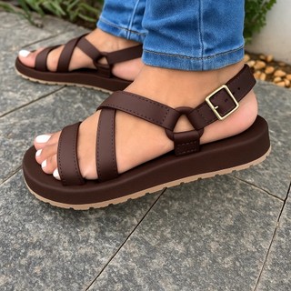 Sandália Feminina Moderna Estilo Casual 33 a 40 Oferta Relâmpago Confortável Elegante par…