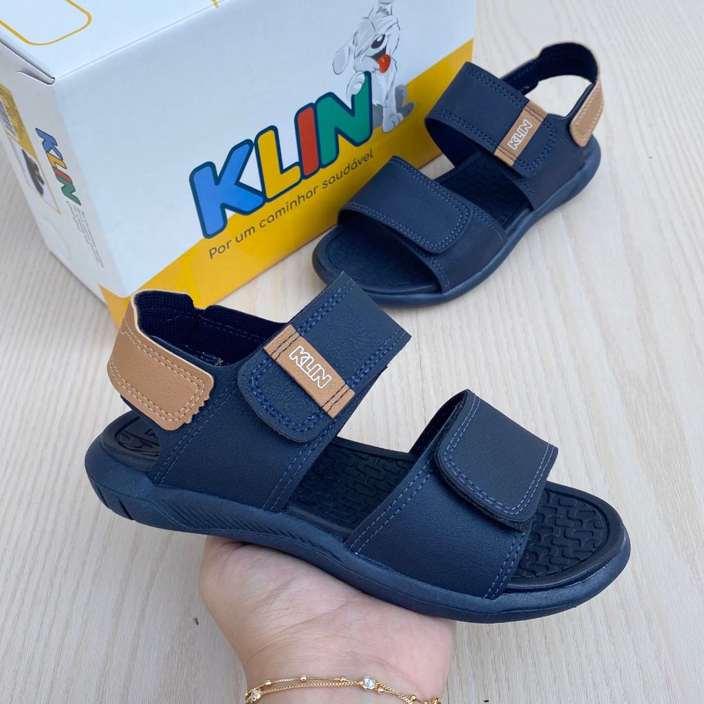 Papete Sandália Infantil Menino Klin Urban Anatomica Moda Confortável