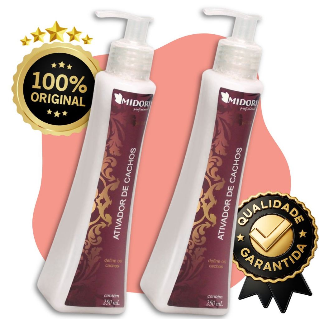 Kit 2 Ativador De Cachos Creme Sem Enxague 250ml Cada Midori