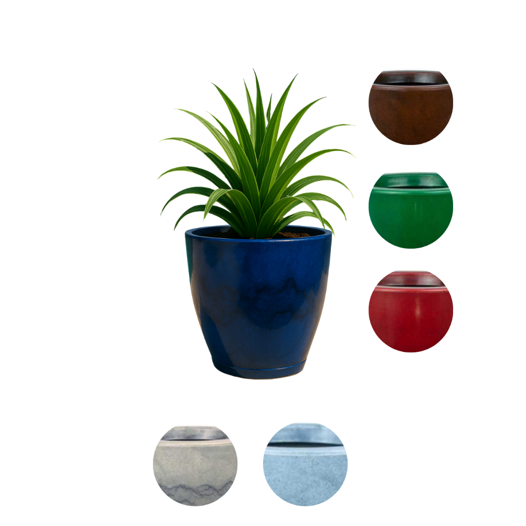 Vaso Polietileno Para Plantas Jardim Sala Luxo Marmorizado bojo pequeno Com Prato em Oferta na Shopee