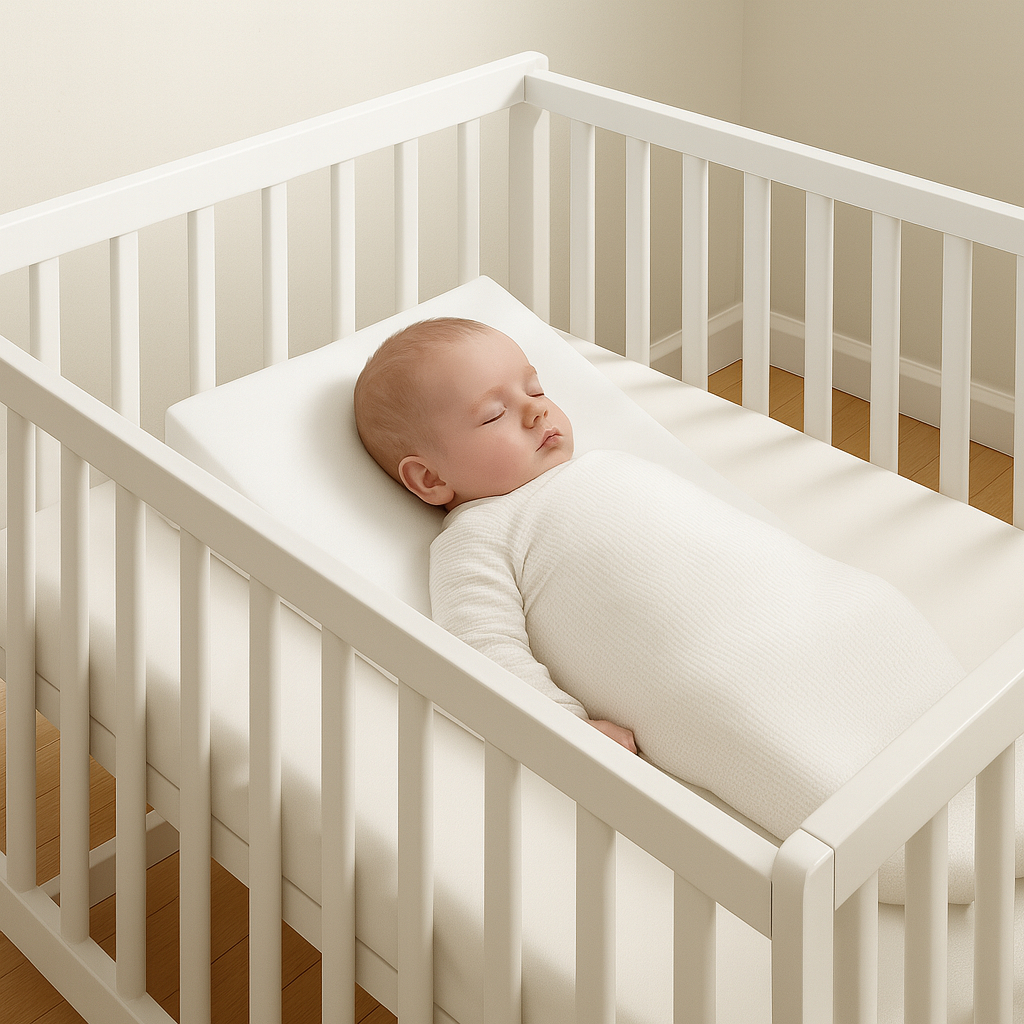 Travesseiro Almofada Anti-Refluxo Rampa Para Bebê Capa Removivél 60cm Anti-Alérgico