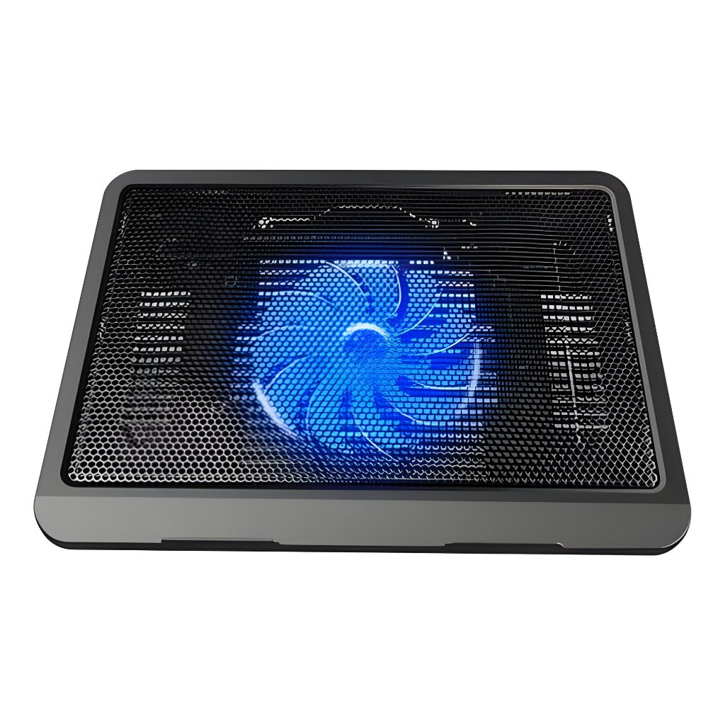 Suporte Notebook Cooler Base Com Ventilação Até 15'' Usb Preto Azul