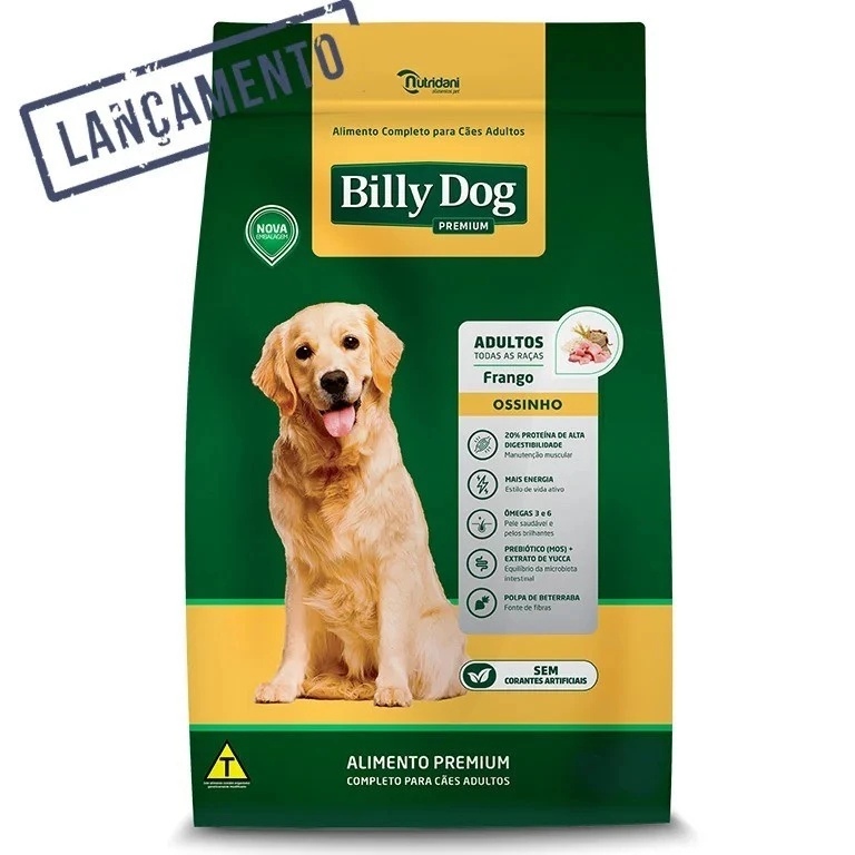 Ração Billy Dog premium OSSINHO FRANGO
