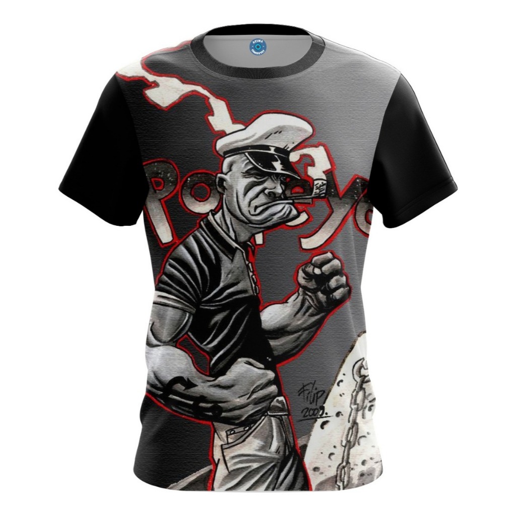 Camisa Camiseta Marinheiro Popaye Popai Acdc Espinafre 001