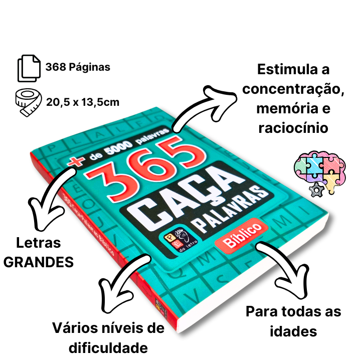 Kit 2 Livros Caça Palavras | Roxo + Bíblico | Relaxante e Anti-Stress para Idosos Crianças e Adultos