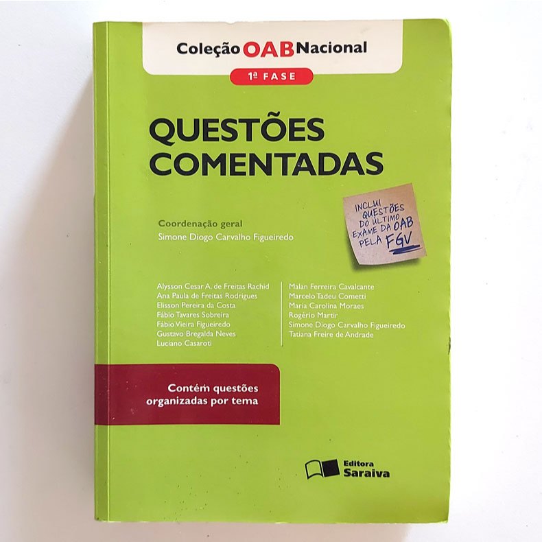 Livro Coleção Oab Nacional 1a Fase Questões Comentadas 3ª ed. 2012 Saraiva