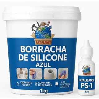 Borracha de Silicone Azul 1KG - Alta Qualidade e Versatilidade em Oferta na Shopee