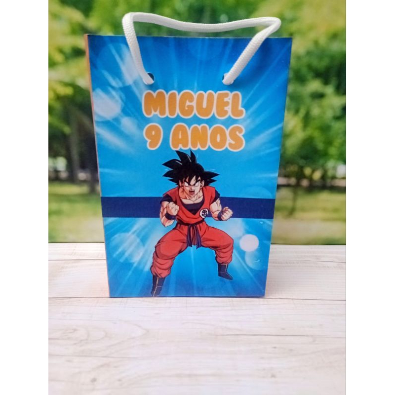 PEGUE E MONTE - Sacolinhas Dragon Ball personalizadas tamanho P/ lembrancinhas - Sacolinhas - Aniversário