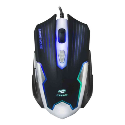 Mouse Gamer USB C3Tech MG-11BSI Preto com Prata