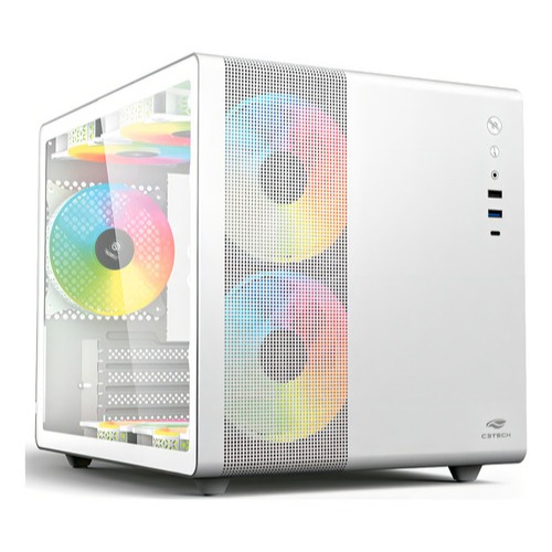 Gabinete Aquarius MT-G710WH Sem Fonte C3Tech Gaming
