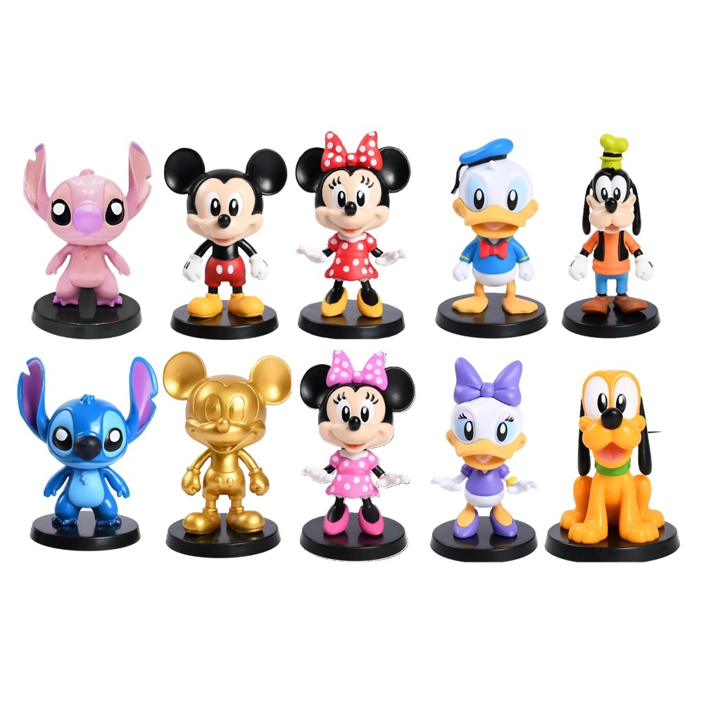 Miniatura Colecionável  Disney 9cm - Mickey, Minnie, Stitch e Outros em Oferta na Shopee