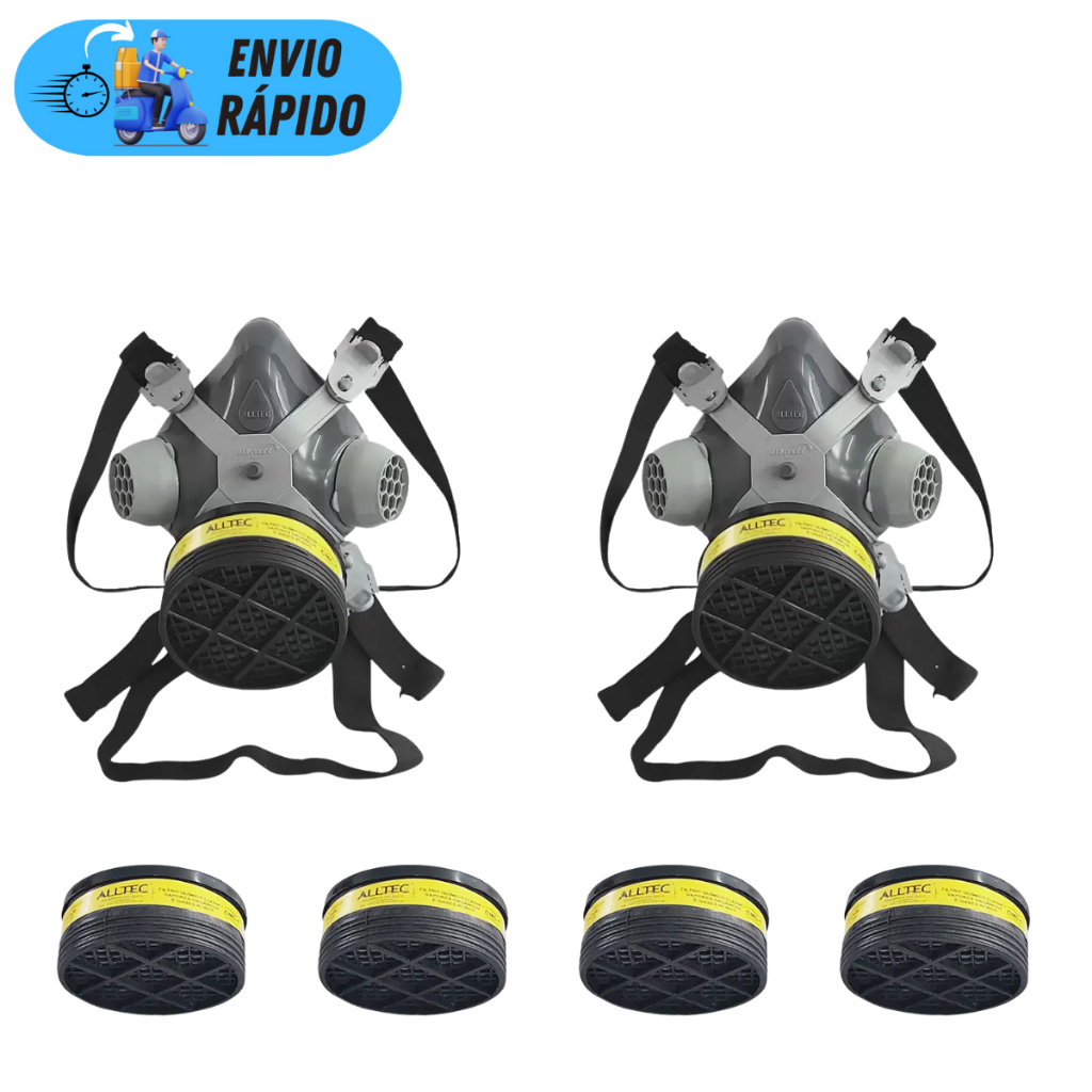 KIT MÁSCARA RESPIRADOR 2001/DESTRA MIG-11 VO+GA + FITRO RESERVA PARA RESINAS PINTURAS FUNILARIA GASES E POEIRA em Oferta na Shopee