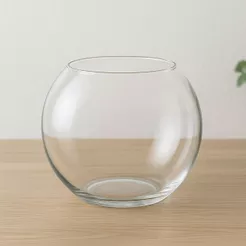 Vaso Aquário Redondo de Vidro 1L Para Decoração Terrário Plantas
