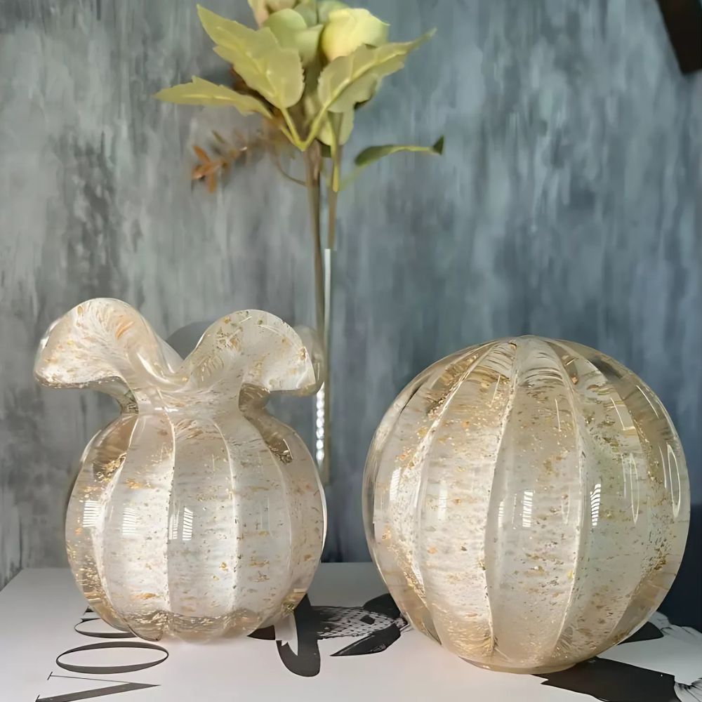 Vaso Trouxinha Bola Murano Cristal Decorativa Centro Mesa Escritório Luxo em Oferta na Shopee