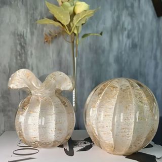 Vaso Trouxinha Bola Murano Cristal Decorativa Centro Mesa Escritório Luxo em Oferta na Shopee