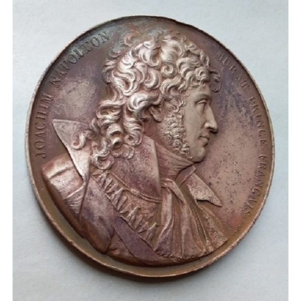 Paris, França 1815 Medalha NAPOLEÃO Marechal do Império Príncipe Francês e Rei de Nápoles NAPOLEON MURAT