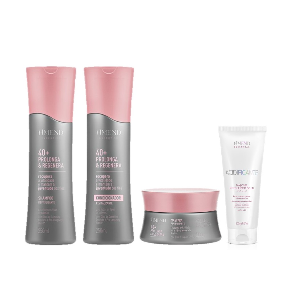 Amend Kit Expertise 40+ Prolonga e Regenera Sh. e Cond. + Másc. + Essencial Máscara de PH