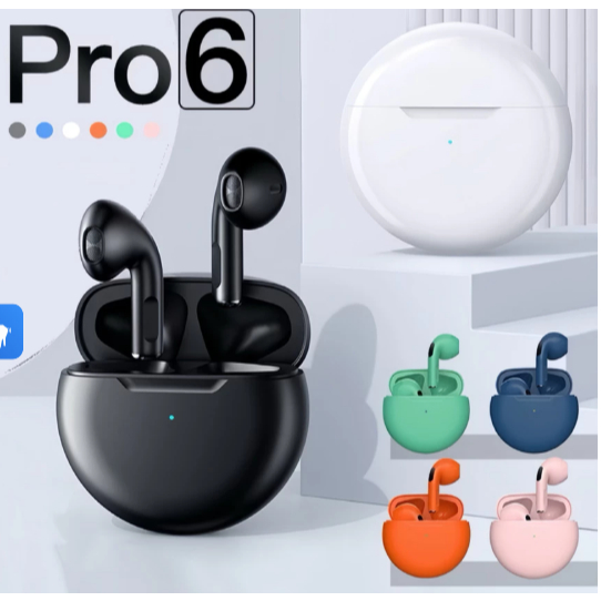 Air Pro 6 TWS Fones de ouvido Bluetooth sem fio Fones de ouvido esportivos