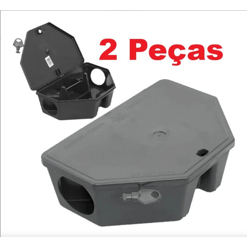 Kit 02 Porta Isca Médio Com Chave para Proteção Para Crianças e Animais em Oferta na Shopee