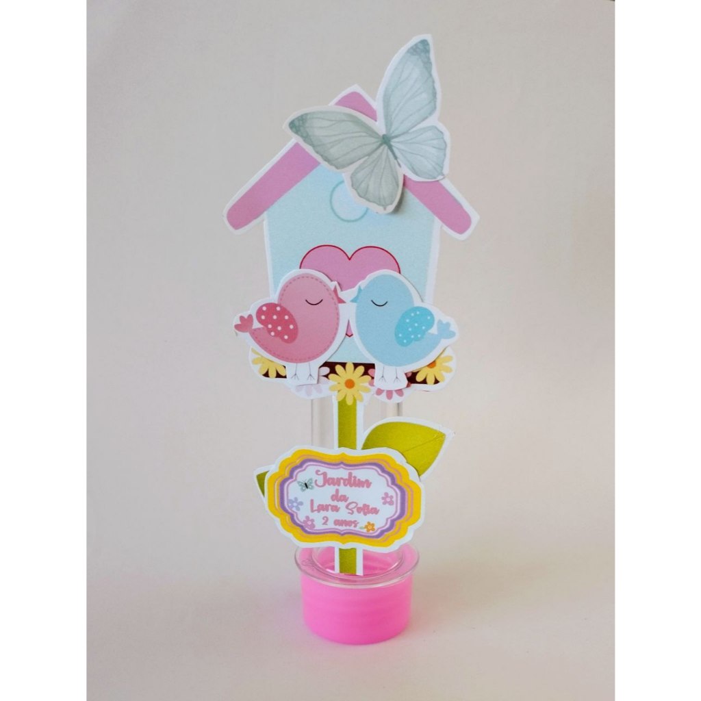 Tubetes 3d Personalizado Jardim Encantado-Lembrancinhas Personalizadas-Festa Infantil