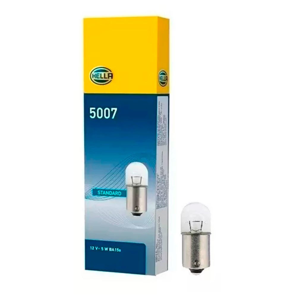 Lâmpada Automotiva HELLA Incandescente 5007 12V 5W BA15s 5007 em Oferta na Shopee