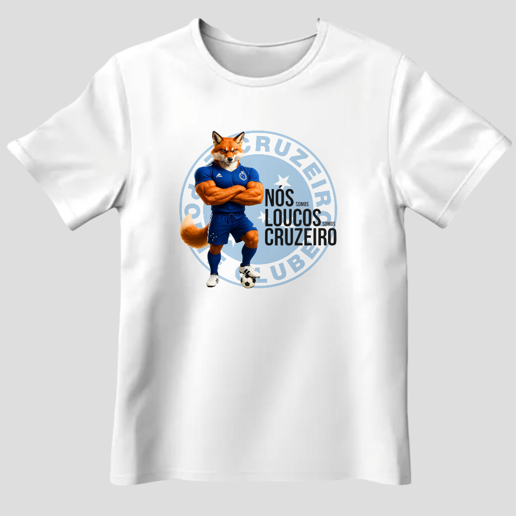 Blusa Infantil Camiseta Time Cruzeiro Raposa Criança Menino Menina