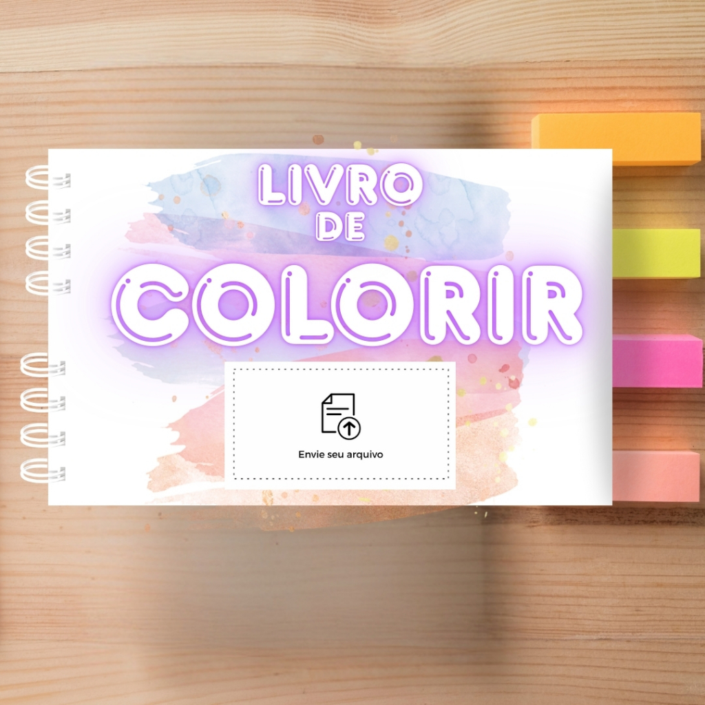 Livro de Colorir Atacado Kit com até 100, Escolha seu Tema, Envie seu Arquivo Caderno de Desenho