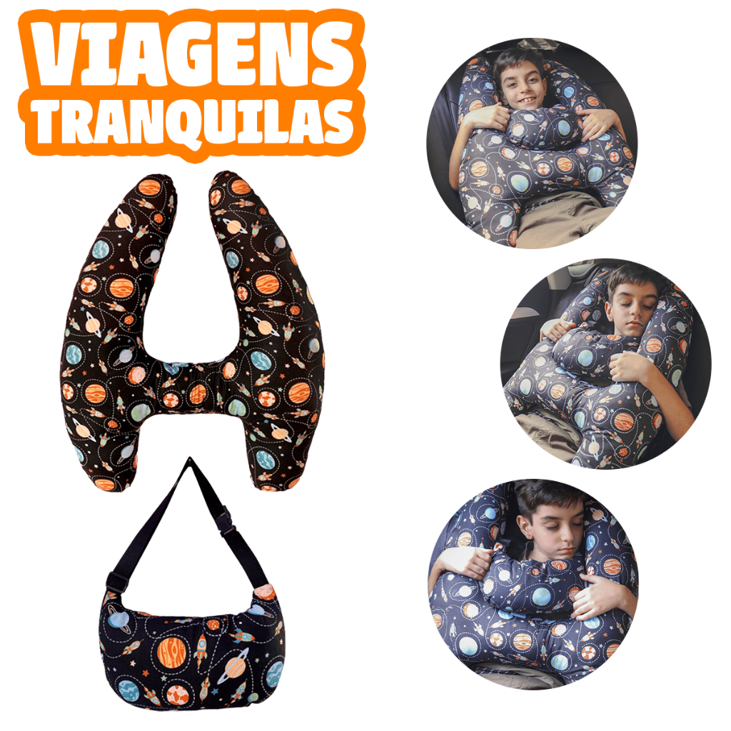 Almofada para Carro Formato H com Cinto de Segurança + BRINDE TRAVESSEIRO em Oferta na Shopee