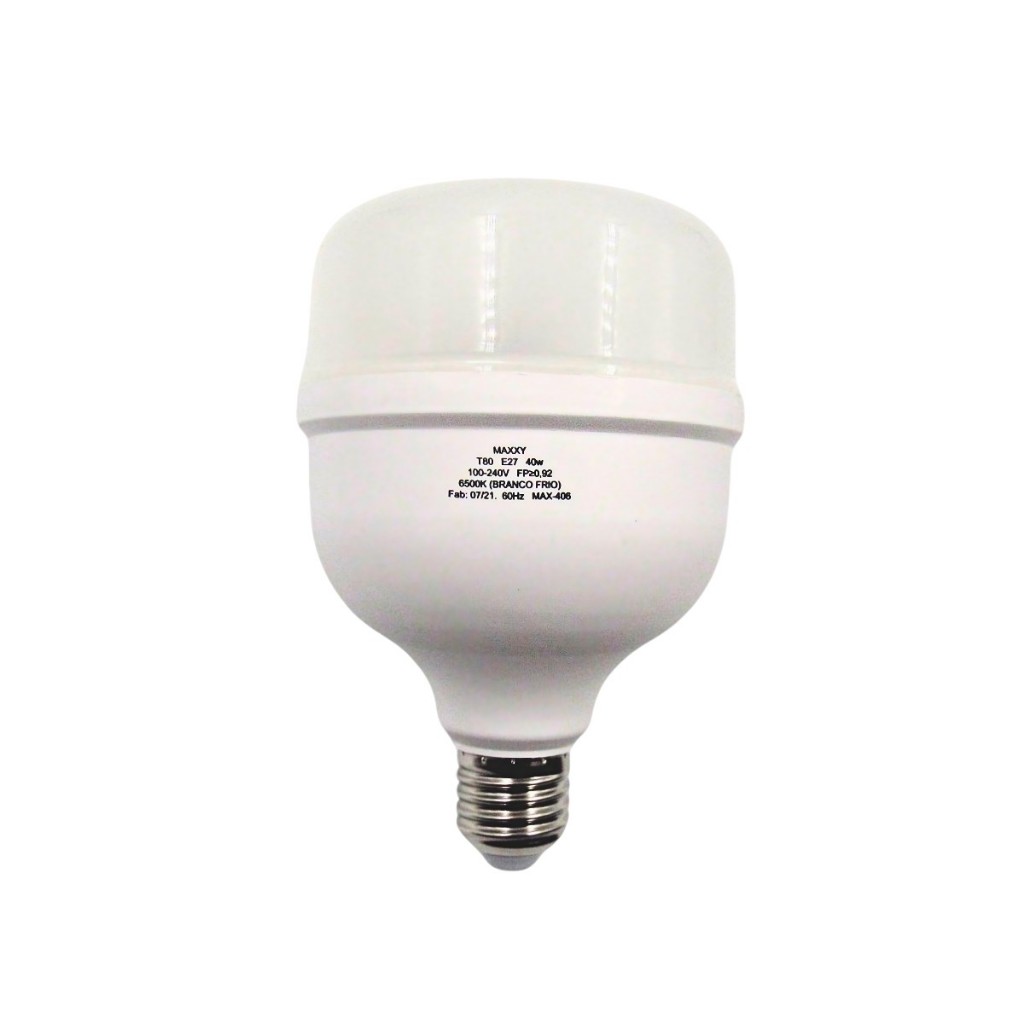 Lâmpada Super LED Bulbo 40W frio 6500k em Oferta na Shopee