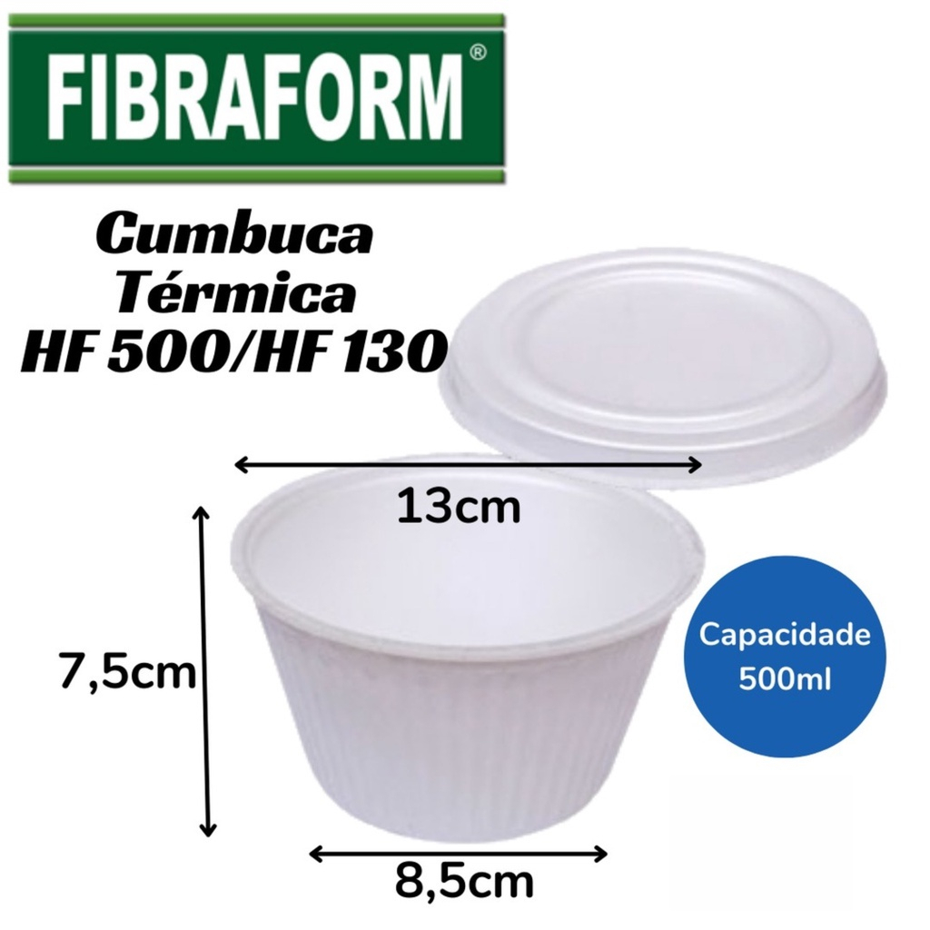 Cumbuca Termica Isopor 500ml- Pote Térmico Com Tampa 400 UNIDADES