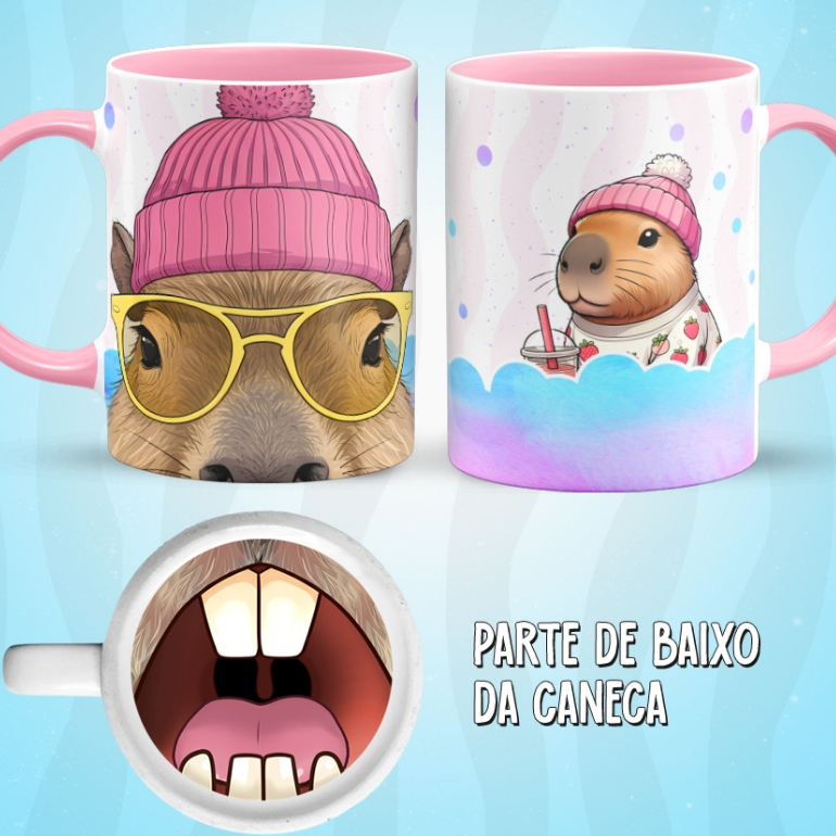 CANECA PERSONALIZADA TEMA CAPIVARA 325ML