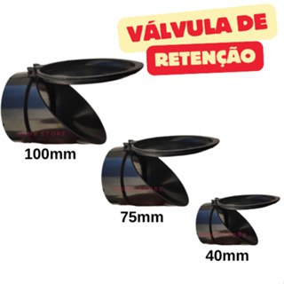 Válvula de Retenção Esgoto Preto 40mm 75mm 100mm em Oferta na Shopee