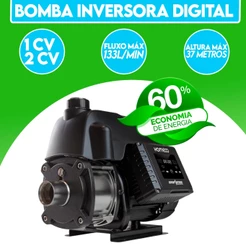 Bomba Digital Inversora Pressurizadora 133 Litros/min Mais Economia de Energia Smartpress