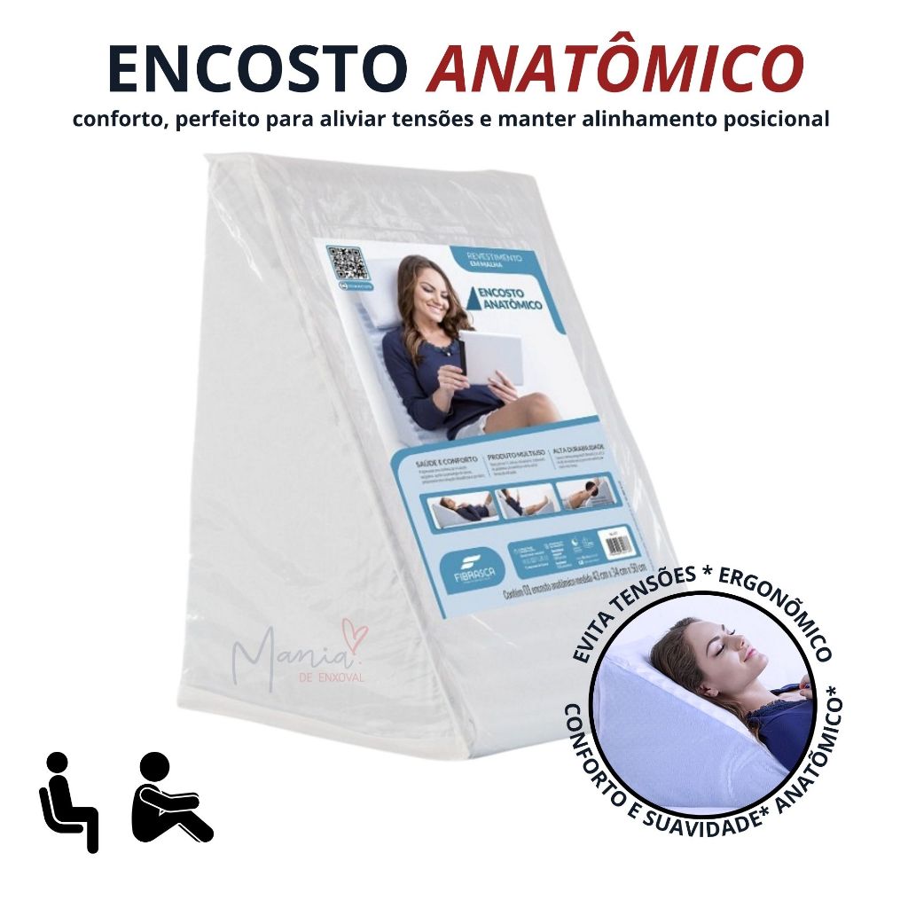 Travesseiro Encosto Anatõmico Triângular Repouso Leitura Ergônomico Antialérgico Massageador em Oferta na Shopee